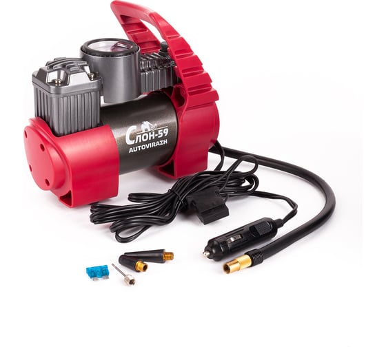 Изображение товара Компрессор со встроенным клапаном спуска давления 12V AUTOVIRAZH СЛОН 59 AV-010511
