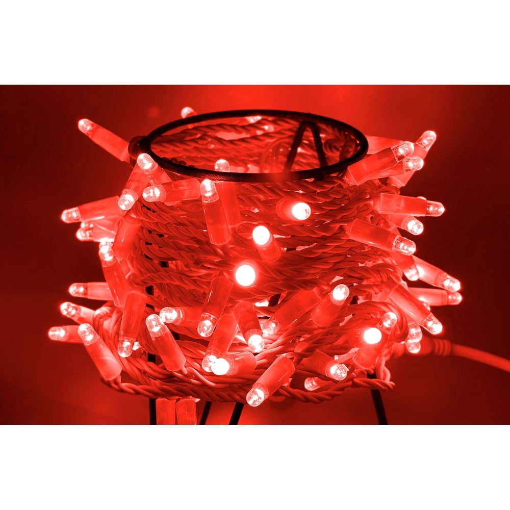 Изображение товара Гирлянда TEAMPROF Нить 10 м 24В красная IP65 для улицы и интерьера