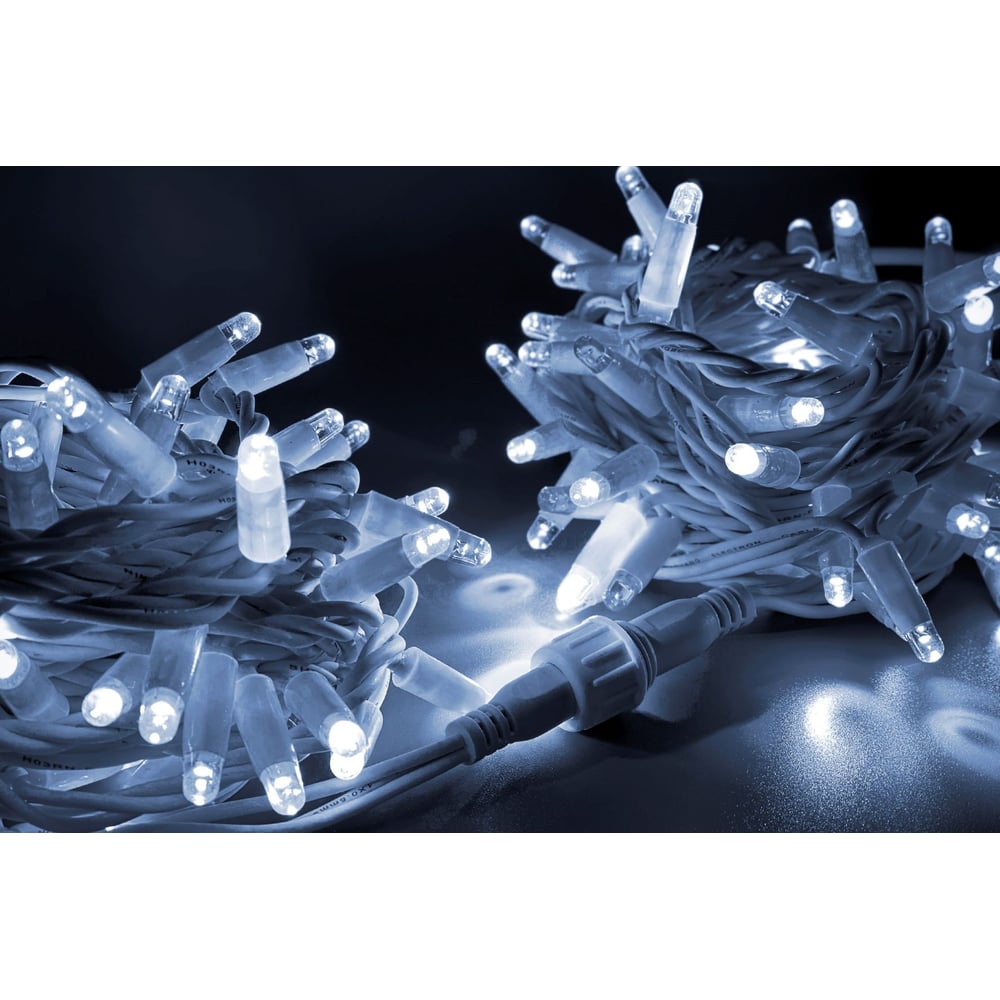 Изображение товара Гирлянда TEAMPROF Нить 10 м 220V белый светодиоды IP65 морозостойкая