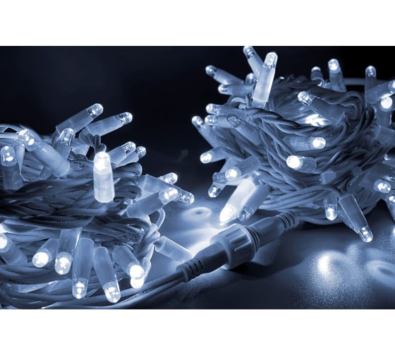 Изображение товара Гирлянда TEAMPROF Нить 10 м, 220В, флэш, белый, белая резина TPF-S10CF-220V-RW/W