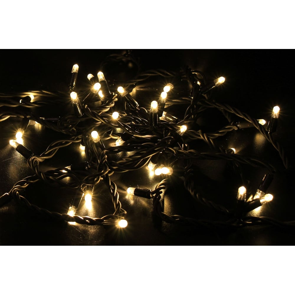 Изображение товара Гирлянда TEAMPROF Нить 10 м 220В теплый белый IP65