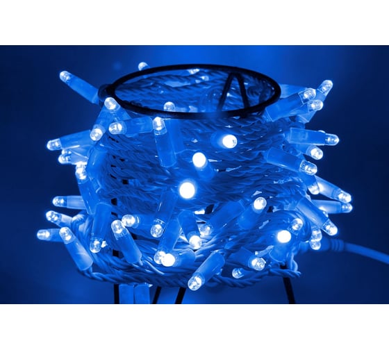 Изображение товара Гирлянда TEAMPROF Нить 10 м, 24В, колпачок, синий, белый провод TPF-S10C-24V-CW/B