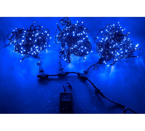 Изображение товара Гирлянда TEAMPROF 3 Нити по 20 м, флэш, синий TPF-S3х20F-B/B