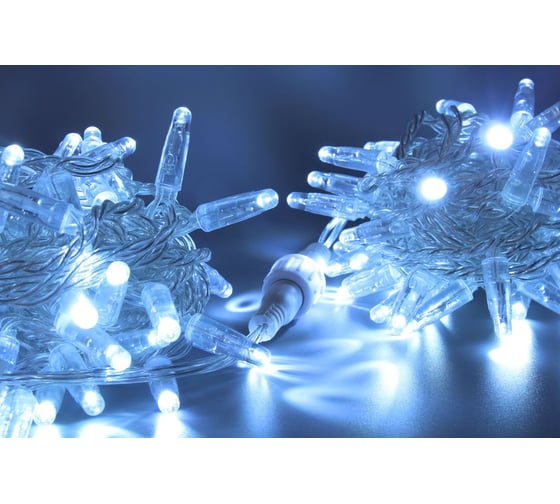 Изображение товара Гирлянда TEAMPROF Нить 10 м, 220В, колпачок, белый, прозрачный провод TPF-S10C-220V-CT/W