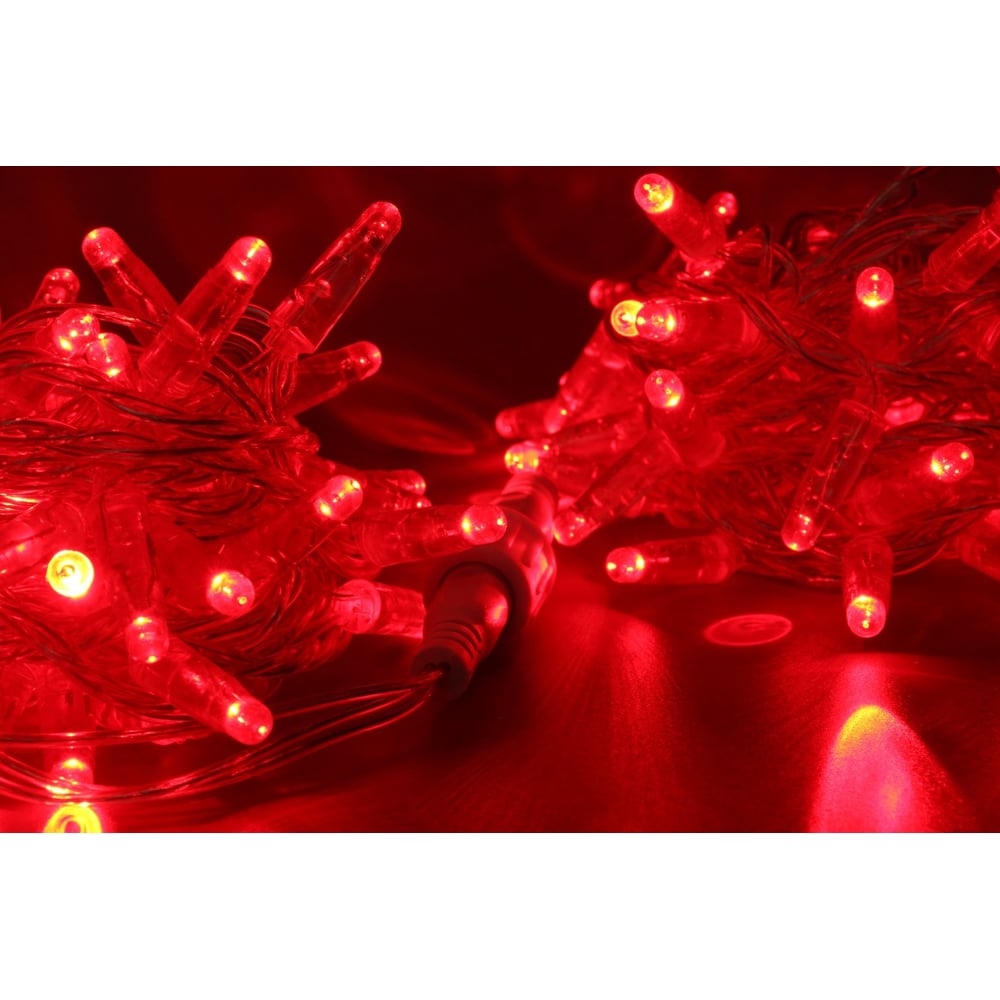 Изображение товара Гирлянда TEAMPROF Нить 10 м 220В красный светодиоды IP65