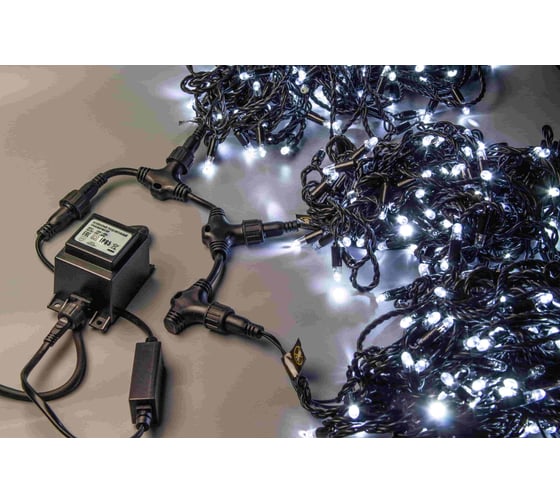 Изображение товара Гирлянда TEAMPROF 3 Нити по 20 м, флэш, колпачок, белый TPF-S3х20F-CB/W