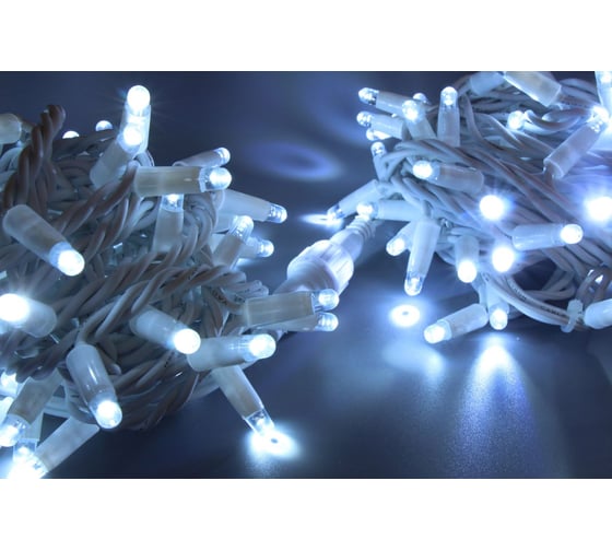 Изображение товара Гирлянда TEAMPROF Нить 10 м, 220В, белый, белая резина TPF-S10C-220V-RW/W