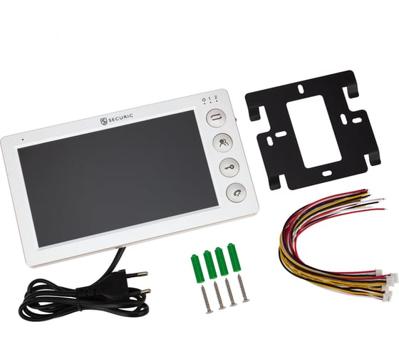 Изображение товара Цветной монитор видеодомофона SECURIC 7" формата ahd(1080p), с детектором движения, функцией фото- и видеозаписи. цвет белый (модель ac-434) 45-0434