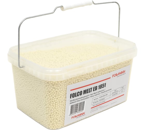 Изображение товара Клей FOLCO MELT EB 1851 расплав (ведро 5 кг) Follmann 14340-002-558