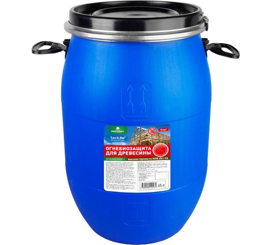Изображение товара Огнебиозащита для древесины PROSEPT ОГНЕБИО PROF 2-ая группа, 65 л 006-65
