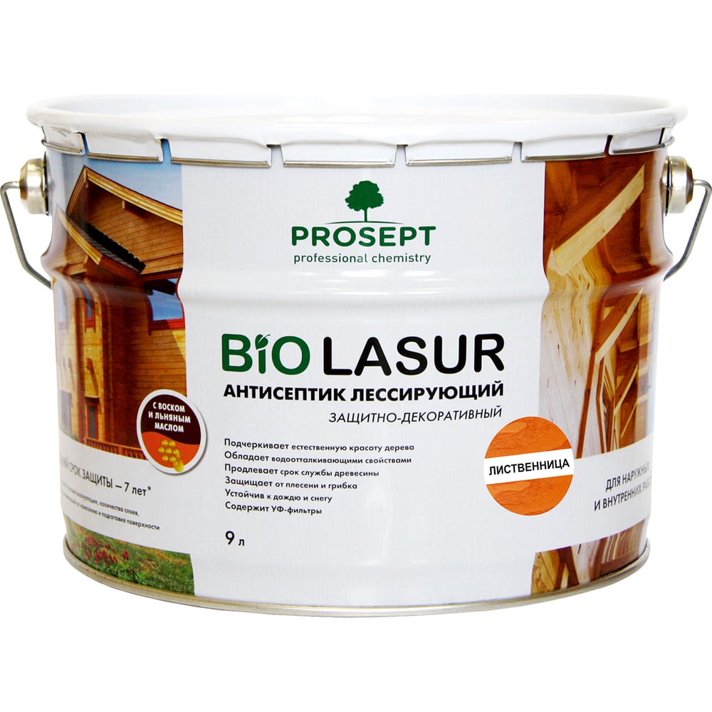 Лессирующий защитно-декоративный пропитка PROSEPT BIO LASUR 034-9