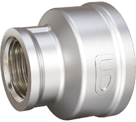 Изображение товара Переходная муфта LD dn25x20 (1"вр х 3/4"вр) латунь, никель LD.67.516.25х20