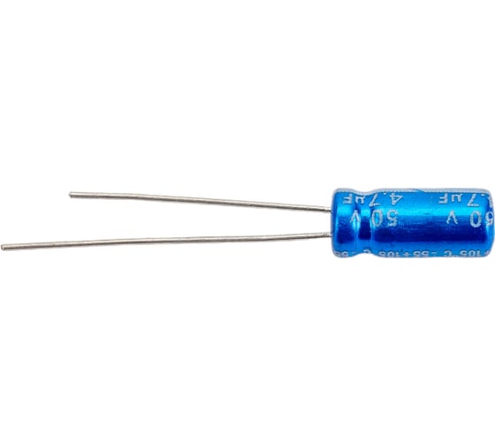 Изображение товара Электролитический конденсатор JB Capacitors 4.7мкФ, 50В, -55/105C, 5x11мм, JRB1H4R7M02000500110000BST-05