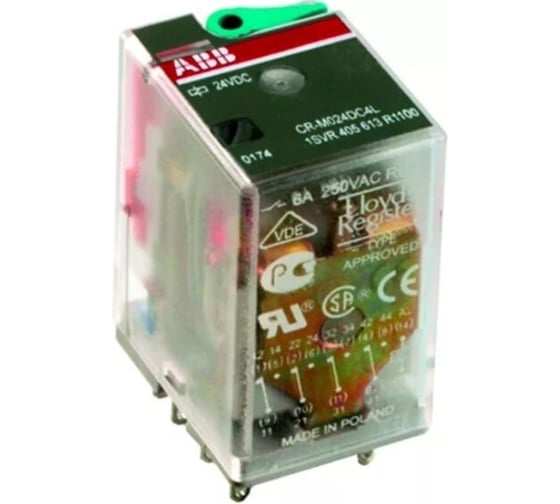 Изображение товара Промежуточное реле ABB CR-M024DC2 24B DC 2ПК 12A 1SVR405611R1000