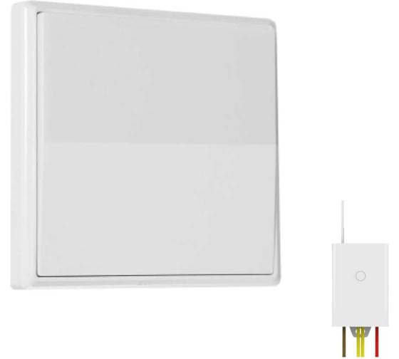 Изображение товара Беспроводной выключатель GRITT Elegance 1клавиша, белый, комплект: 1 выключатель, 1 радиореле 500Вт 12131