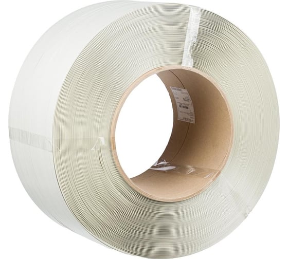 Изображение товара Стреппинг лента Комус полипропиленовая, 12х0.5 мм, 3000 м, белая 1101376