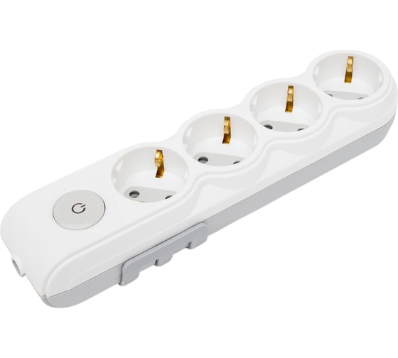 Изображение товара 4-местная колодка Ovivo с заземлением, с выключателем, 700-000000-124