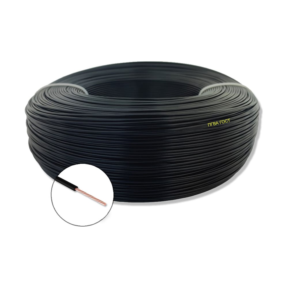 Изображение товара Автомобильный провод ПРОВОДНИК ПГВА 1x35 мм2 Черный, 15м OZ480672L15