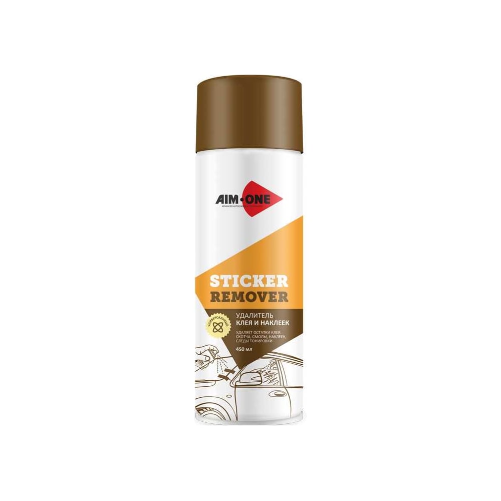 Изображение товара Удалитель клеев и наклеек AIM-ONE аэрозоль 450 мл для металла стекла камня фарфора