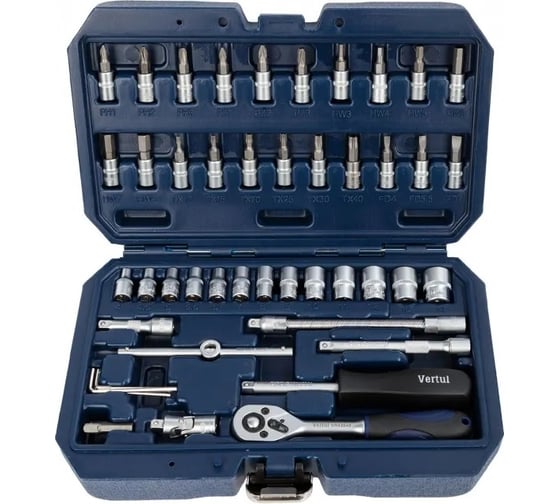 Изображение товара Набор инструментов VERTUL 1/4" 46 предметов VR42046