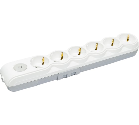 Изображение товара 6-местная колодка Ovivo с заземлением, с выключателем, 700-000000-126