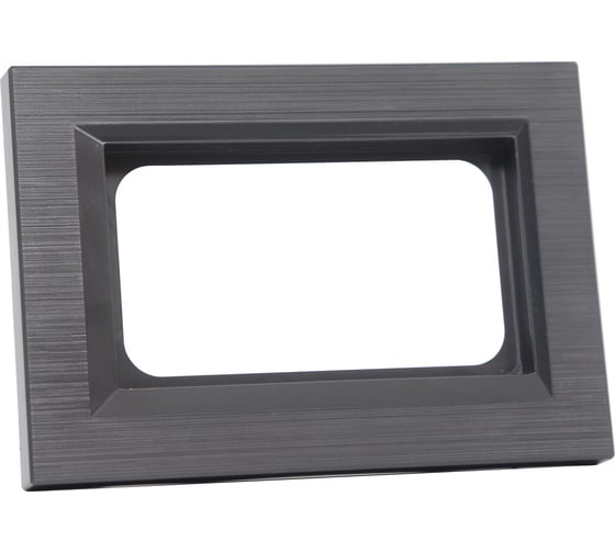 Изображение товара Рамка для 2-ой розетки с заземлением Ovivo QUANTUM, рифленая, серый магнит 405-310000-266
