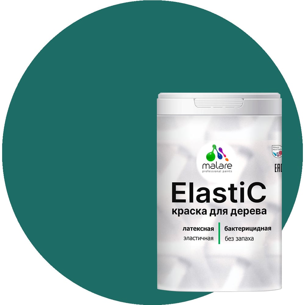 Изображение товара Малоре Elastic краска для дерева и камня, антисептическое матовое покрытие, 2 кг