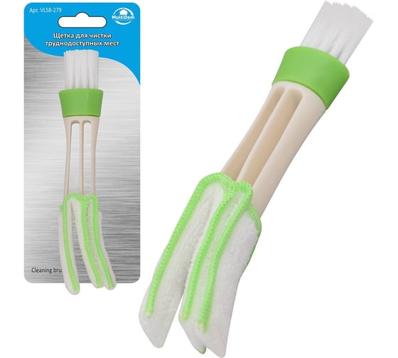 Изображение товара Щетка для чистки труднодоступных мест МУЛЬТИДОМ 2.5x15.5x3 см VL58-279