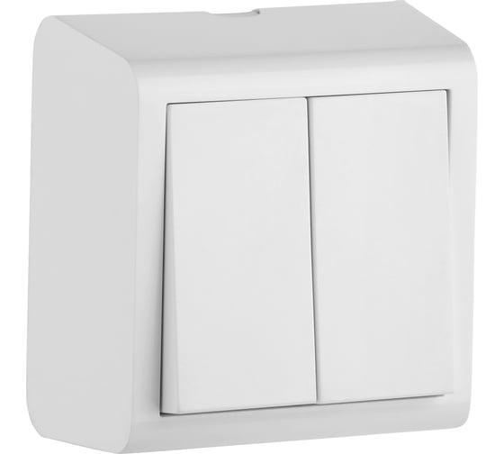 Изображение товара 2-клавишный выключатель Ovivo NIVO, ОУ, белый, 402-010000-202