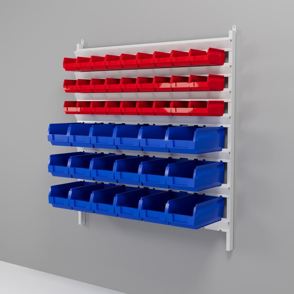 Изображение товара Настенный метизный стеллаж ПК МАГС СКЛ01-00029-1 для складских помещений