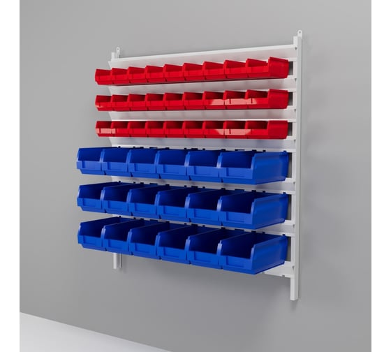 Изображение товара Настенный метизный стеллаж с ящиками ПК МАГС СКЛ01-00029-1
