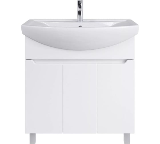 Изображение товара Тумба напольная Sanstar лайн 80 без раковины для ванной комнаты, белая 133.1-1.5.1