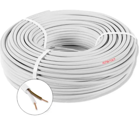 Изображение товара Кабель для пожарной и охранной сигнализации ПРОВОДНИК кспв 2x0.5 мм2, 50м OZ67783L50