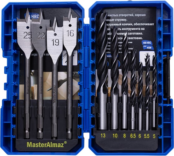 Изображение товара Набор сверл по дереву 11 шт МастерАлмаз 10507812