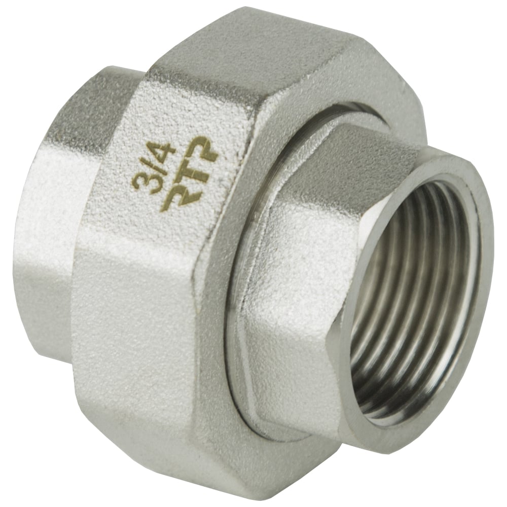 Изображение товара Американка RTP прямая латунь никель 3/4 внутренняя резьба муфта профессиональный фитинг