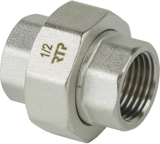 Изображение товара Американка RTP прямая, латунь, внутренняя/внутренняя резьба 1/2", никель 42253