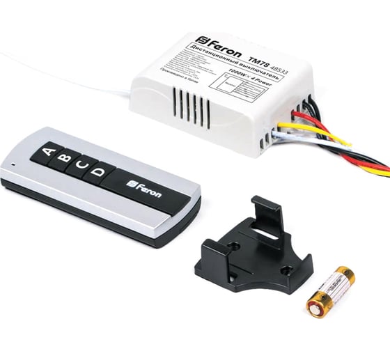 Изображение товара Дистанционный 4-х канальный выключатель FERON TM78 230V1000W 30м с пультом 48533