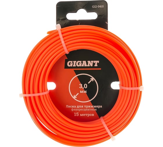Изображение товара Леска для триммеров "Круг" флуоресцентная 3,0 мм, 15 м Gigant G12-0410 (Россия)