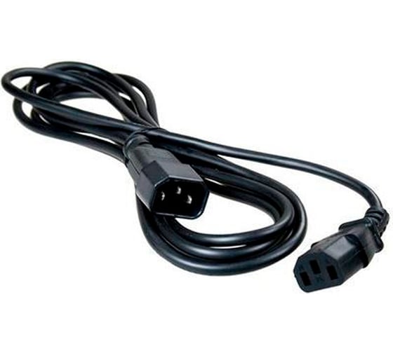 Изображение товара Кабель питания Ripo 1.8м, системный блок-монитор с14-c13 (3-0.75 mm2) 10a, черный, с заземлением 003-910018