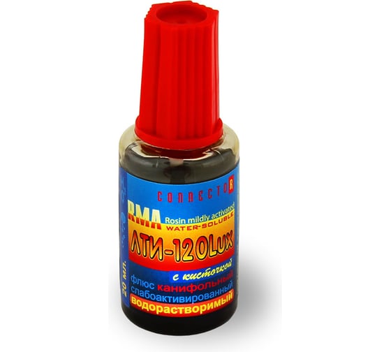 Изображение товара Флюс ЛТИ-120 Lux с кисточкой 20 мл Connector LTI-120LUXKIS-20