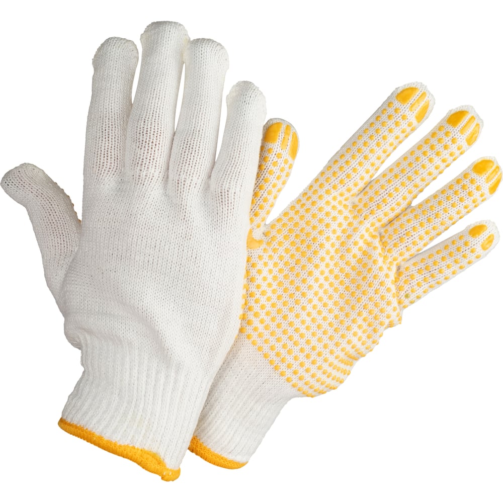 Изображение товара Перчатки из поликоттона КЭС с ПВХ-покрытием точка размер 9/L, упаковка 12 пар