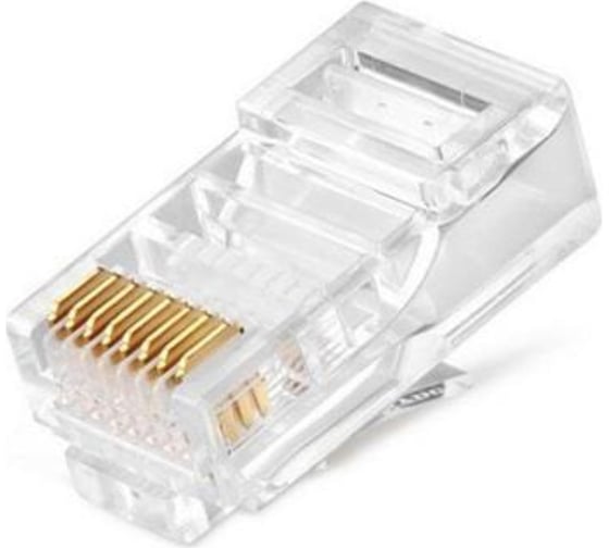 Изображение товара Коннектор rj-45 (8p8c) Ripo cat.5e, универсальные ножи ( в упак. 50 шт.) 003-400001/50
