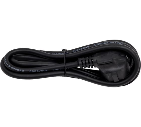 Изображение товара Кабель питания Ripo 1.8м, schuko s22-c5 (3-0.75 mm2) 10a, черный, угловая вилка, с заземлением (для ноутбука) 003-910014