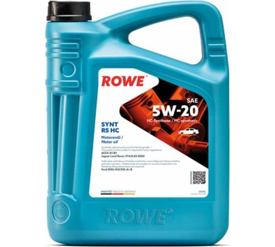 Изображение товара Моторное масло для легкового транспорта ROWE HIGHTEC SYNT RS HC SAE 5W-20 20186-0050-99