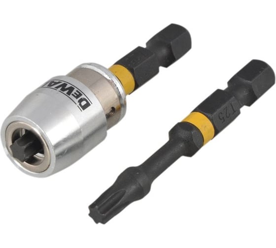 Изображение товара Биты Т25, 57 мм, 2 шт + держатель MAGNETIC SCREW LOCK DEWALT DT70538T