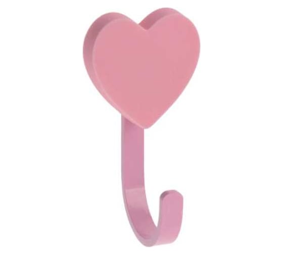 Изображение товара Мебельный крючок GTV WM-HEART сердце, розовый WM-HEART-RZ