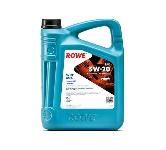 Изображение товара Моторное масло для легкового транспорта ROWE HIGHTEC SYNT ASIA SAE 5W-20 NEW 20359-0050-99