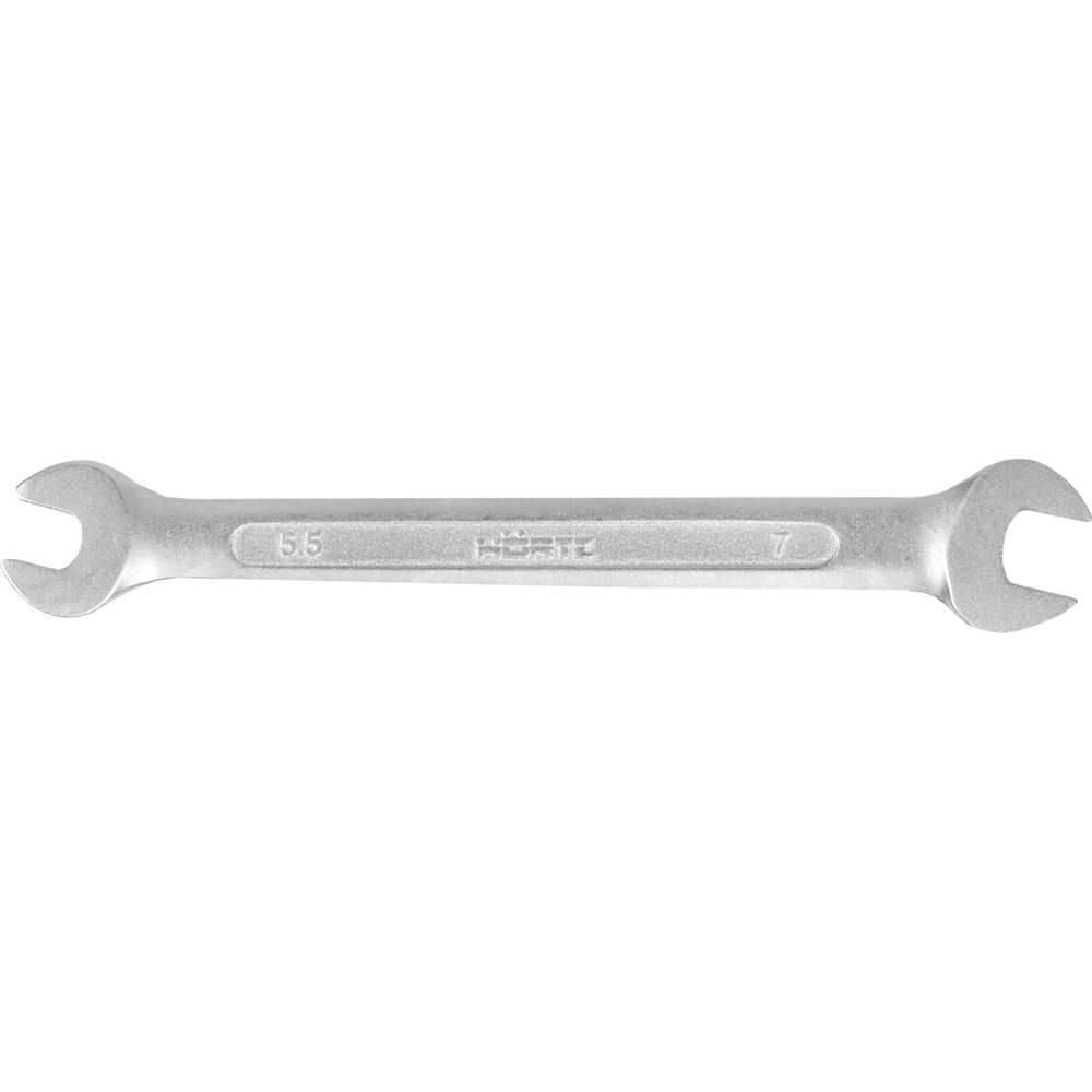 Изображение товара Гаечный двусторонний ключ Hortz 5.5x7 мм, хромированный HOR 102213