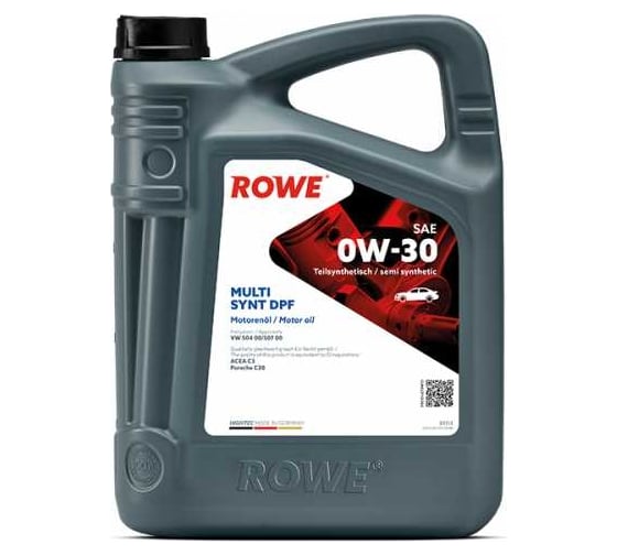 Изображение товара Моторное масло для легкового транспорта ROWE HIGHTEC MULTI SYNT DPF SAE 0W-30 20112-0050-99