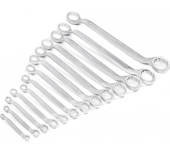 Изображение товара Набор накидных двусторонних ключей Hortz 13 шт., 6-41 мм, хромированныйHOR 1082259